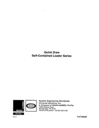 Y477065B QUICK DRAW SELF CONTAINED LOADER OPERATIONS MANUAL